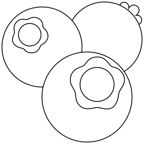 Blueberries Emoji Coloring Page